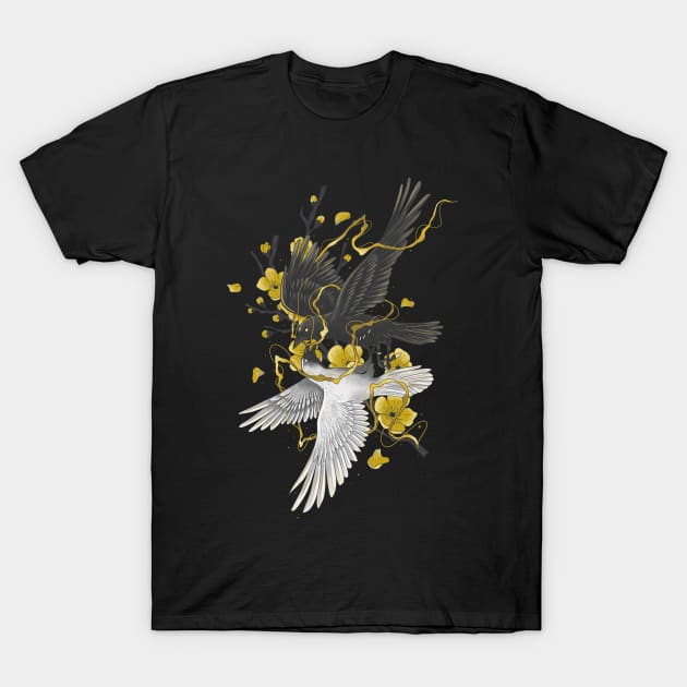 Golden Crow T-Shirt by Jess Adams